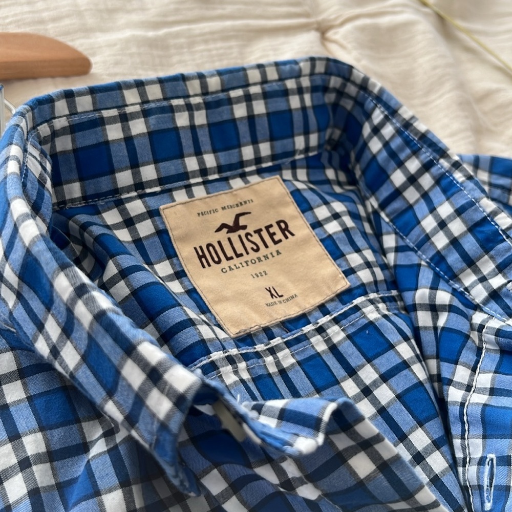 šBUY2 for $15šHollister Checkered Plaid Button Down Longsleeve Shirt size XL - Picture 7 of 10